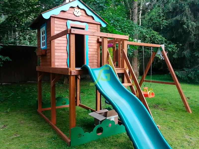 Детская деревянная площадка IgraGrad Домик 2 Совёнок